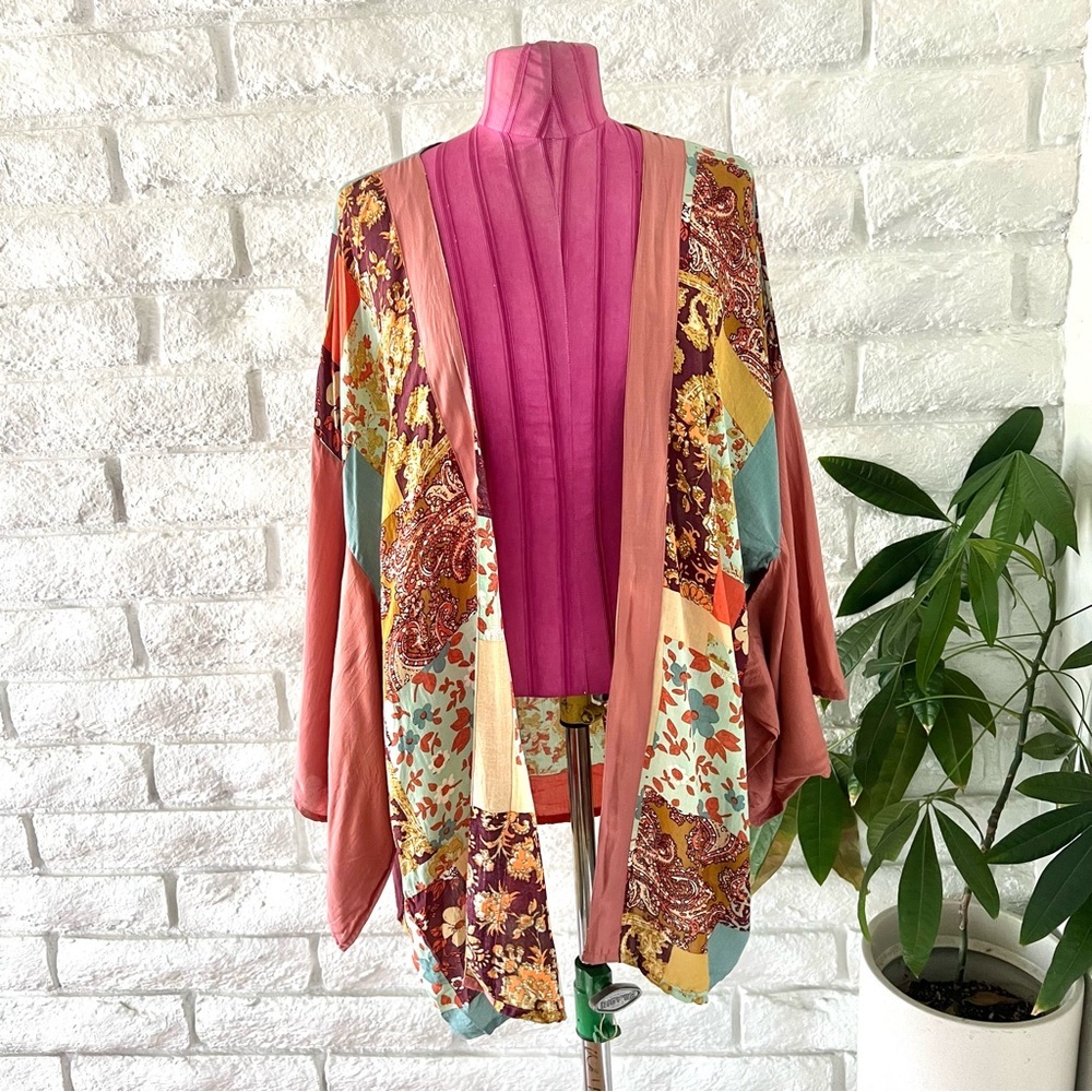 Vintage Patchwork Kimono Cardigan - Picture 1 of 4
